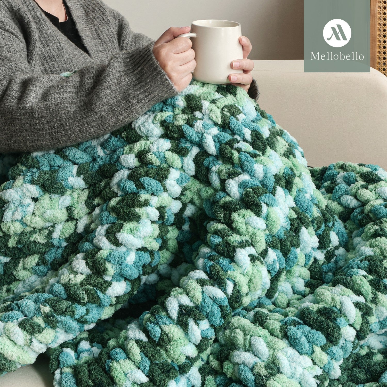 MelloBello Chunky Yarn Moss Field